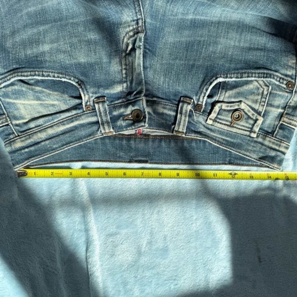 Mavi Mishka Jeans Women’s 29 Blue Low Rise Bootcut Y2K Flap Pocket Denim Casual - Picture 10 of 13